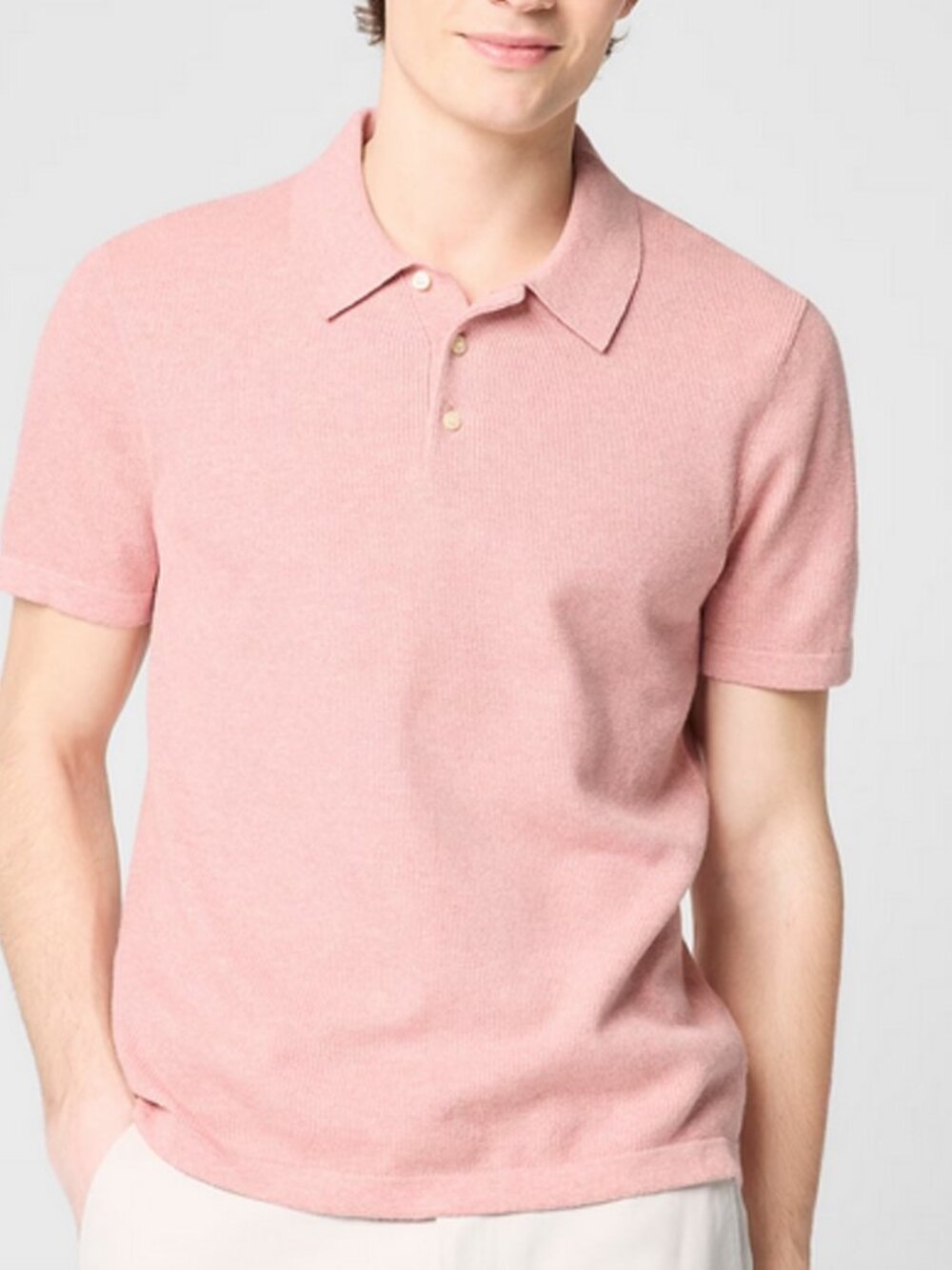 J.Crew Men’s Textured Cotton Sweater Polo Shirt - Med - NWT
